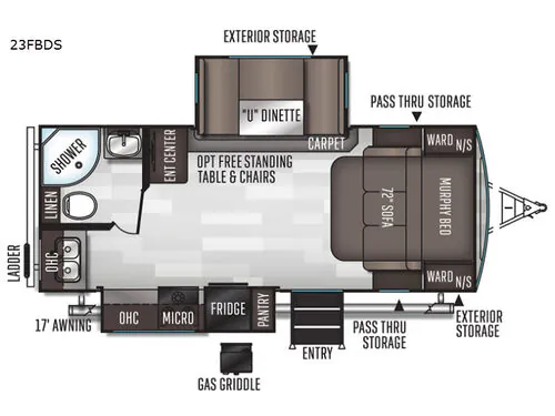 2020 Forest River RV Flagstaff Super Lite 23FBDS - Photo 3