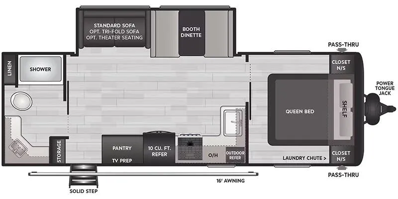 Keystone Hideout East 24RBS floor plan
