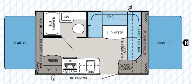 Jayco Jay Feather X17A floor plan