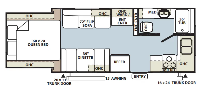 Forest River Rockwood Roo 21RS floor plan