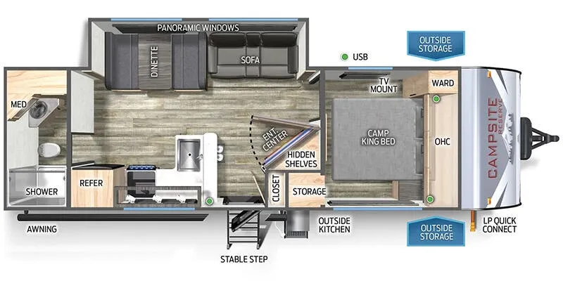 2024 Forest River Campsite Reserve 25MW floor plan