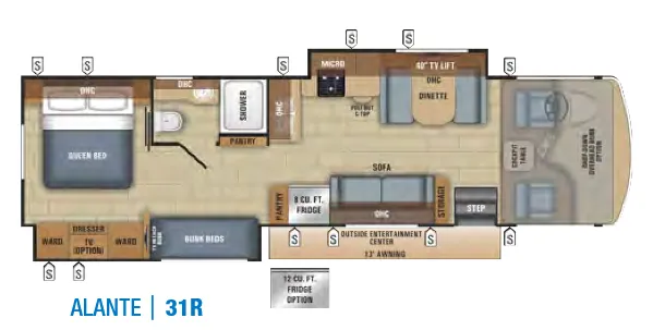 Jayco Alante 31R floor plan