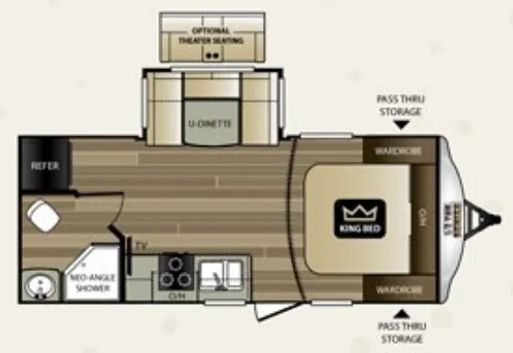 Keystone Cougar Half-Ton 19RBEWE floor plan