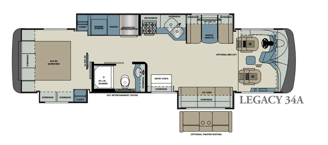 Forest River Legacy 34A floor plan