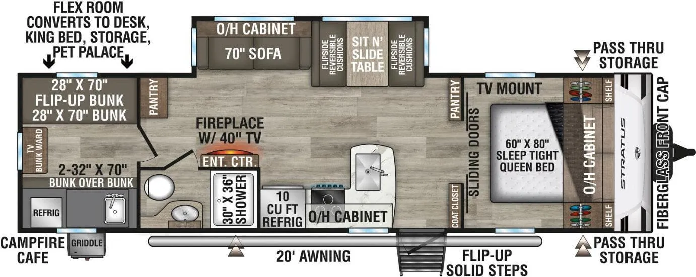 2024 Venture RV Stratus SR291VQB - Floor plan