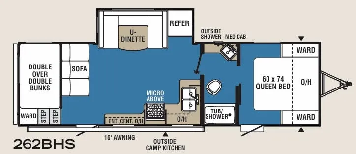 Coachmen Clipper 262BHS floor plan