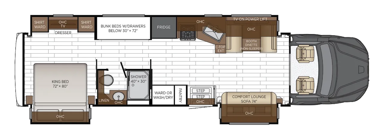 2026 Newmar Grand Star 3940 - Floor plan