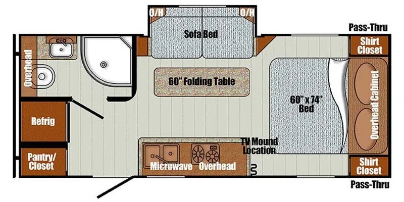 2024 Gulf Stream Vista Cruiser 19CSK floor plan