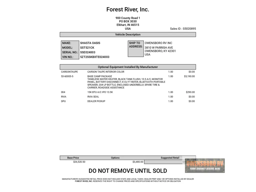 2026 Shasta RVs i-5 Edition 521CK, Photos photo 32