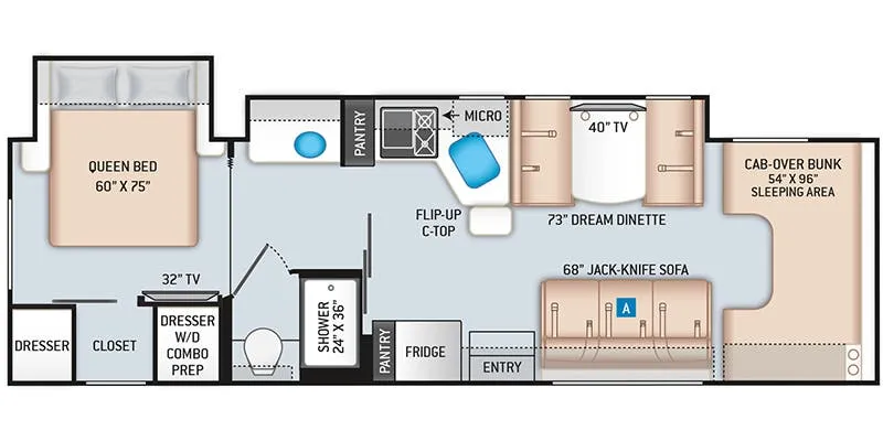 Thor Motor Coach Four Winds 31B floor plan
