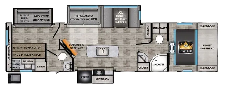 CrossRoads Sunset Trail Super Lite 331BH floor plan