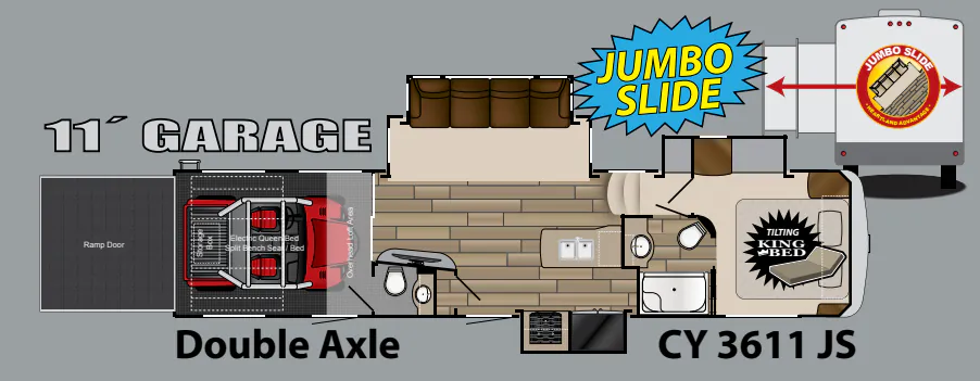 Heartland Cyclone 3611 JS floor plan