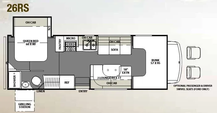 Coachmen Freelander 26RS floor plan