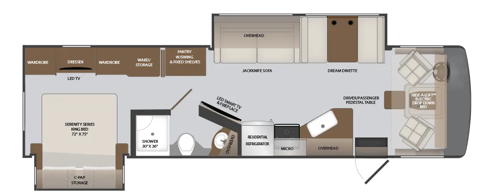 Holiday Rambler Invicta 34MB floor plan