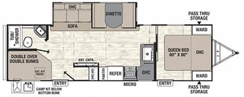 Coachmen Freedom Express Ultra Lite 287BHDS floor plan