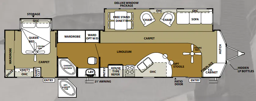 Forest River Wildwood Lodge 392FLFB floor plan