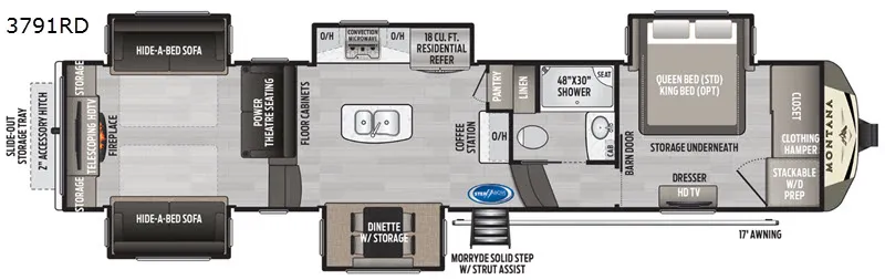 2020 Keystone Montana 3791RD - Floor plan