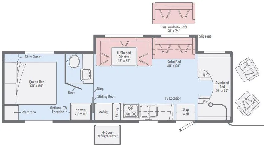 Winnebago Minnie Winnie 31K floor plan