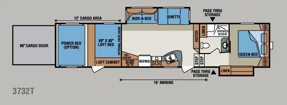 K-Z Inferno 3732T floor plan