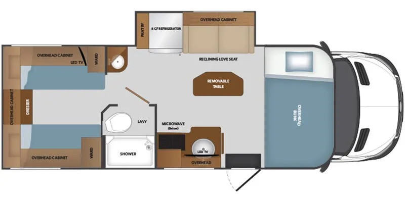 Fleetwood Insight 25M floor plan