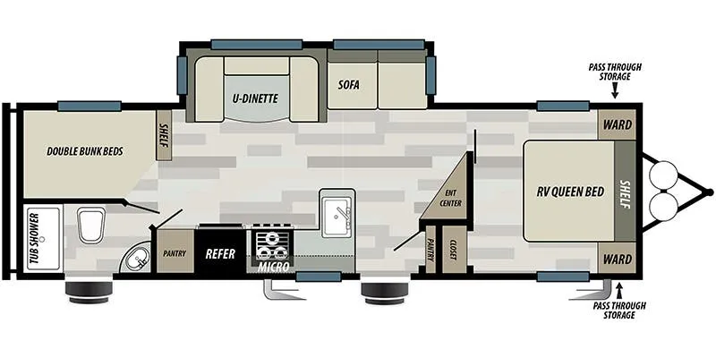 2019 Forest River Wildwood 26DBUD floor plan
