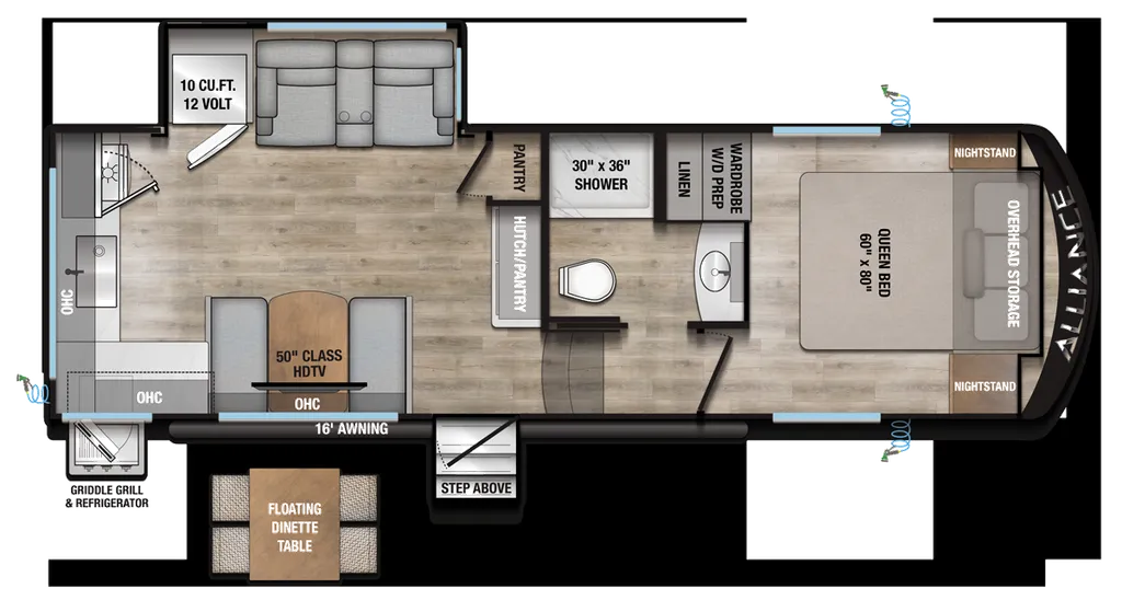 2026 Alliance RV Avenue 23ML floor plan