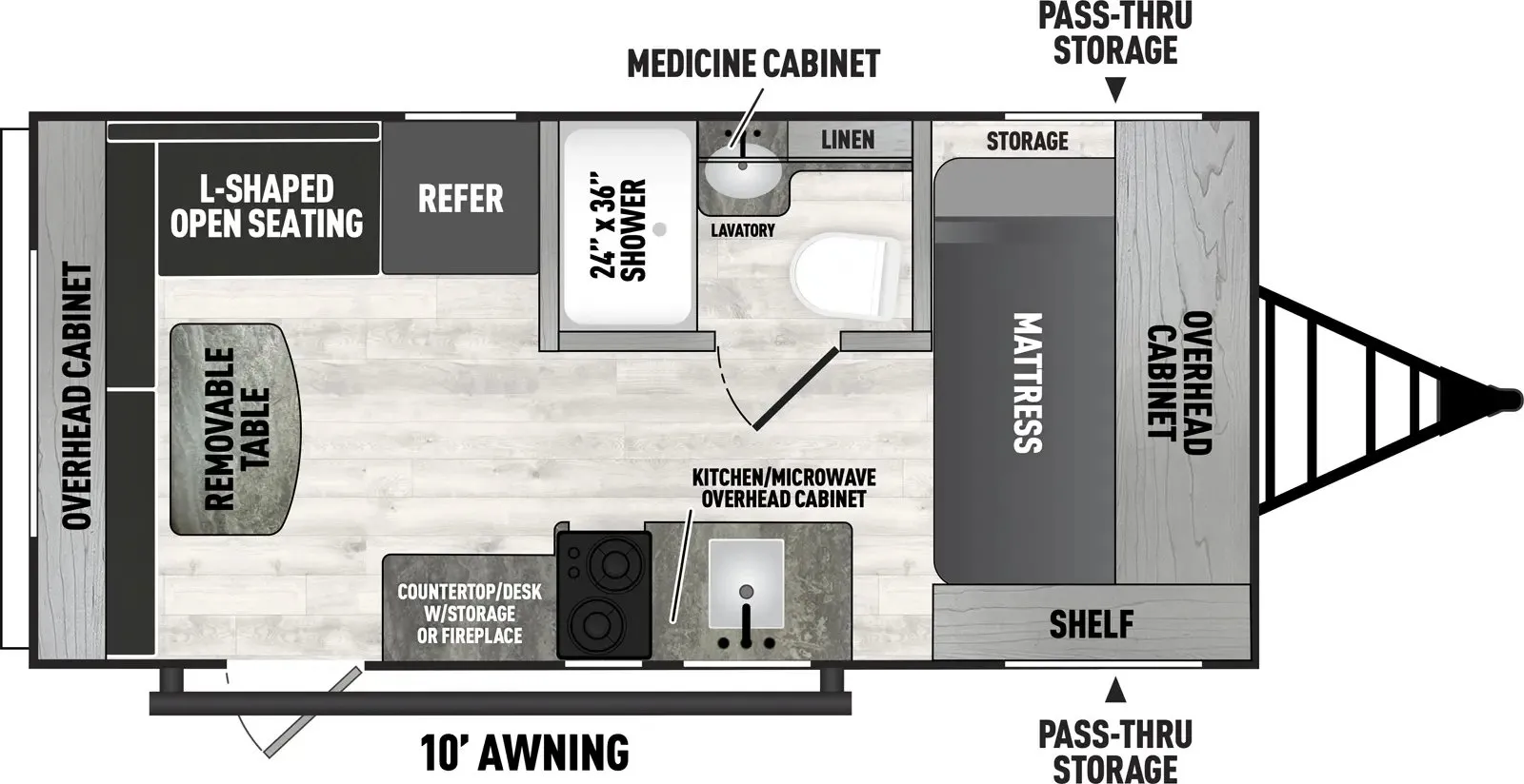 2024 Coachmen Clipper Cadet 18RL - Floor plan