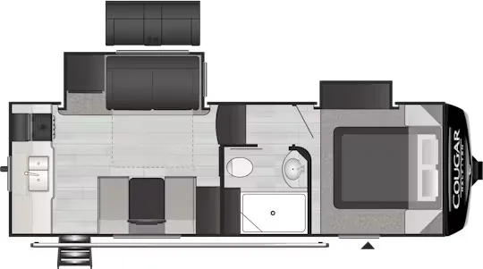 2021 Keystone Cougar Half-Ton 23MLS - Floor plan