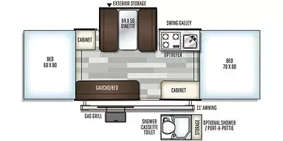 Forest River Flagstaff MAC 228D floor plan