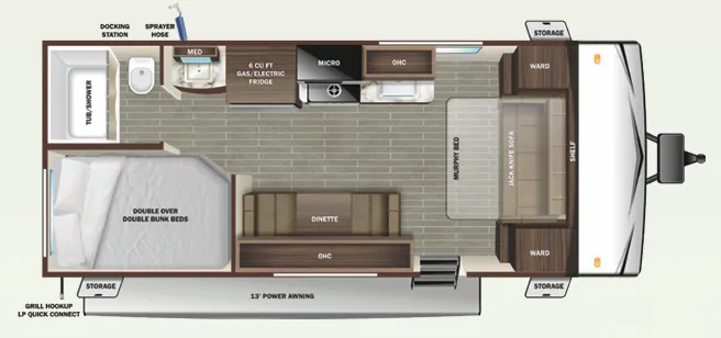 2023 Starcraft Autumn Ridge 20MB - Floor plan