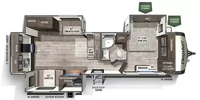 2021 Forest River Flagstaff Classic Super Lite 832RKBS floor plan