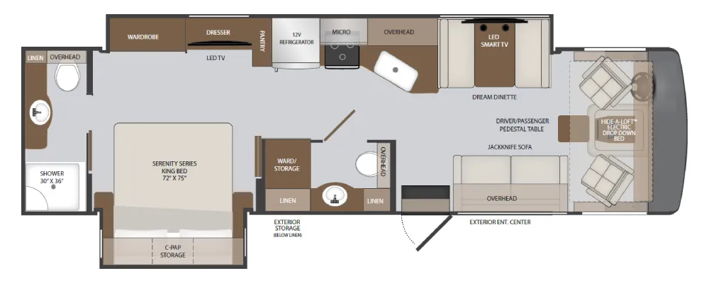 Holiday Rambler Invicta 33HB floor plan