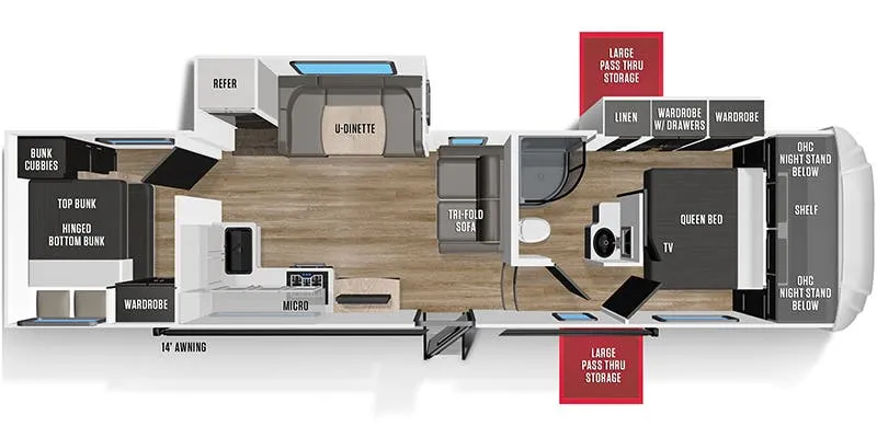 Forest River Wildcat 297BH floor plan