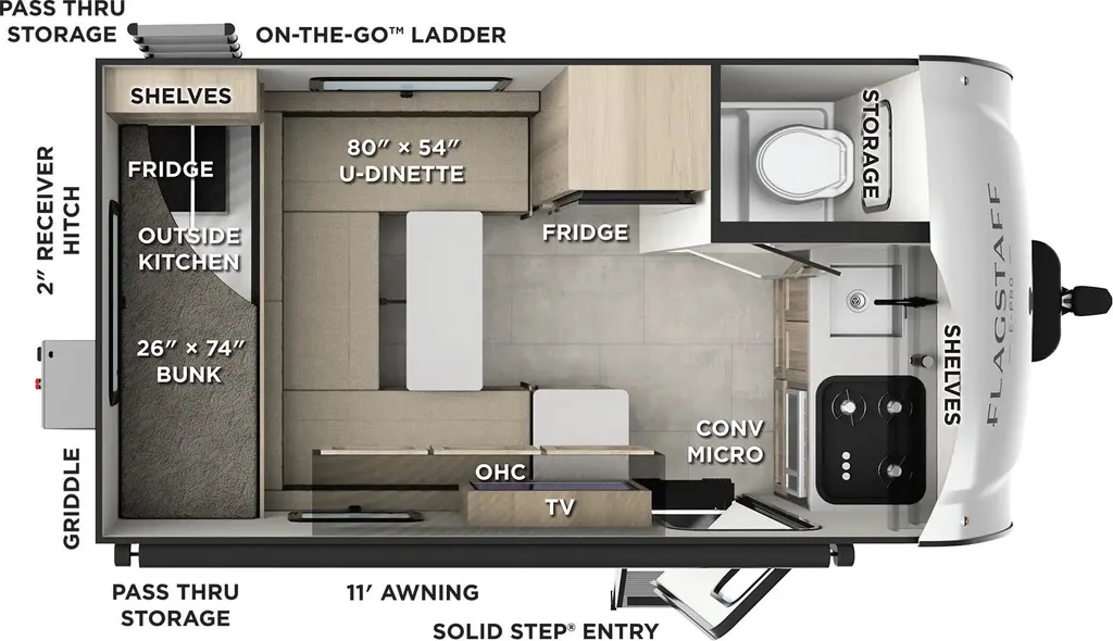 2026 Forest River Flagstaff E-Pro E15RDG floor plan