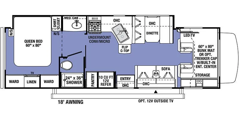 Forest River Sunseeker 3050S floor plan