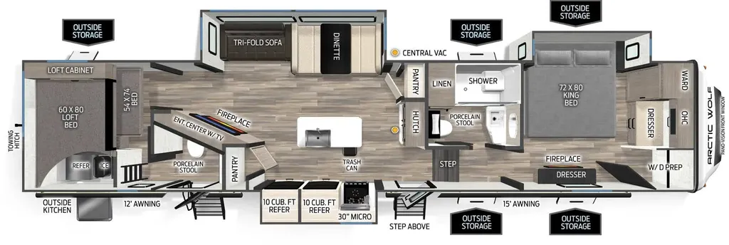 2026 Forest River Cherokee Arctic Wolf 3750SUITE floor plan