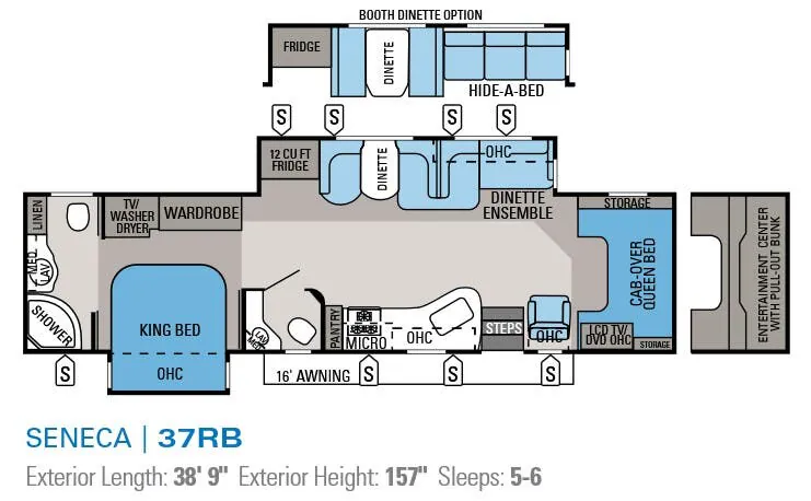Jayco Seneca 37RB floor plan