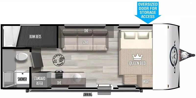 2025 Forest River Ozark 1620BHLE - Floor plan