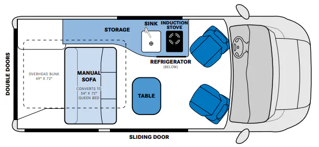 Pleasure-Way Tofino Base floor plan