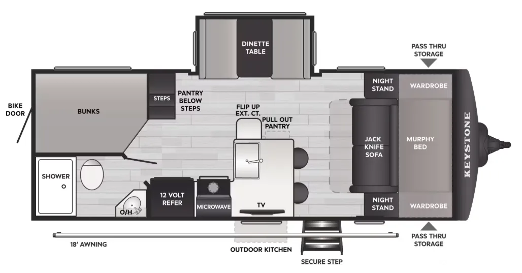 Keystone Passport SL Series 2220BH floor plan