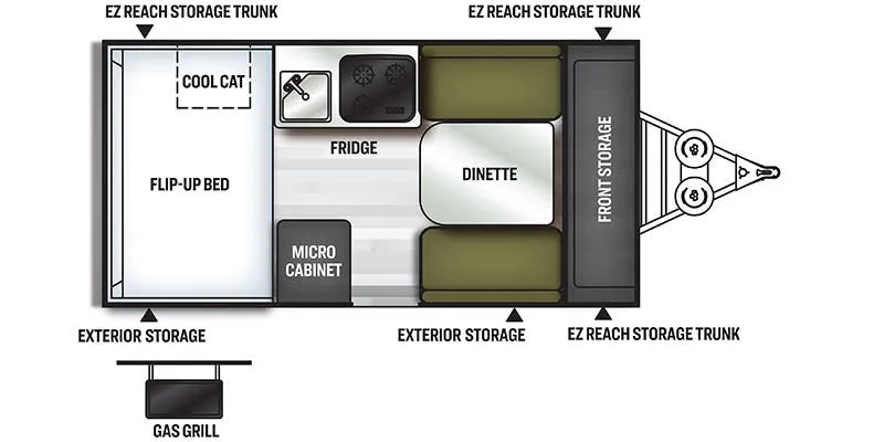 2022 Forest River Rockwood Hard Side Series A122S floor plan