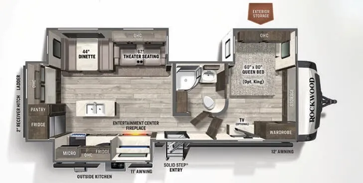 2022 Forest River Rockwood Ultra Lite 2720IK - Floor plan