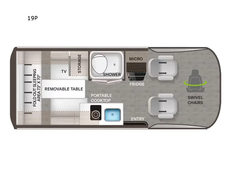 2026 Thor Motor Coach Sanctuary 19P floor plan