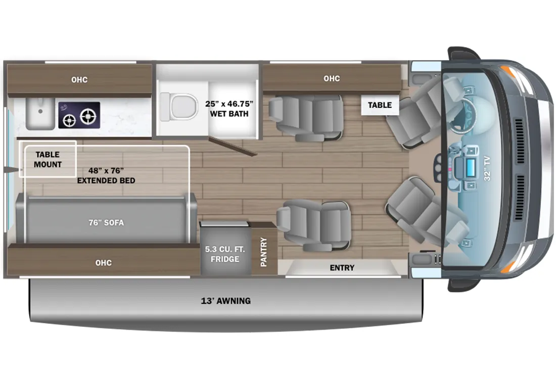 Entegra Coach Ethos 20A floor plan
