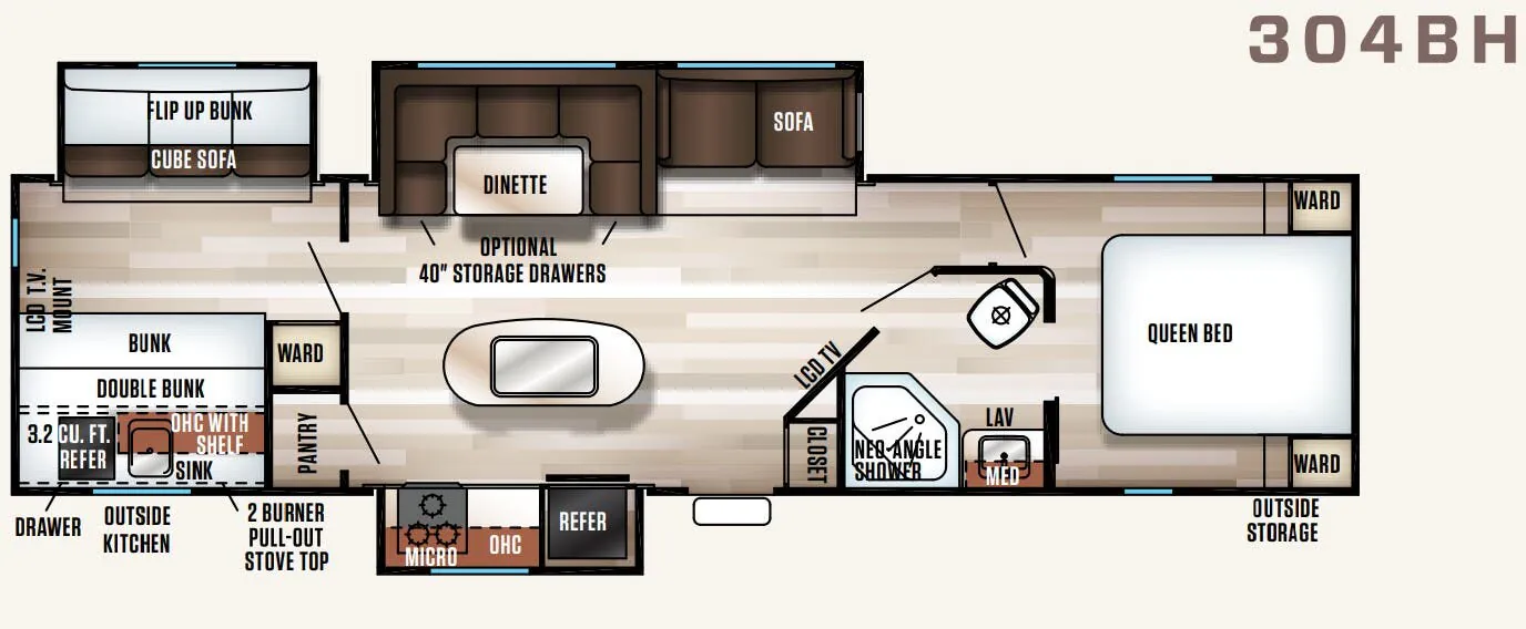 Forest River Cherokee Patriot Edition 304BH floor plan