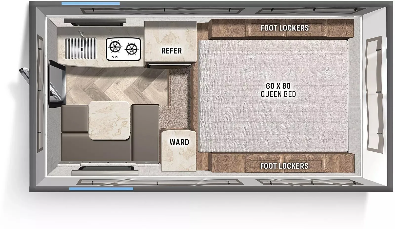 Palomino Real Lite Truck Camper SS-1604 floor plan