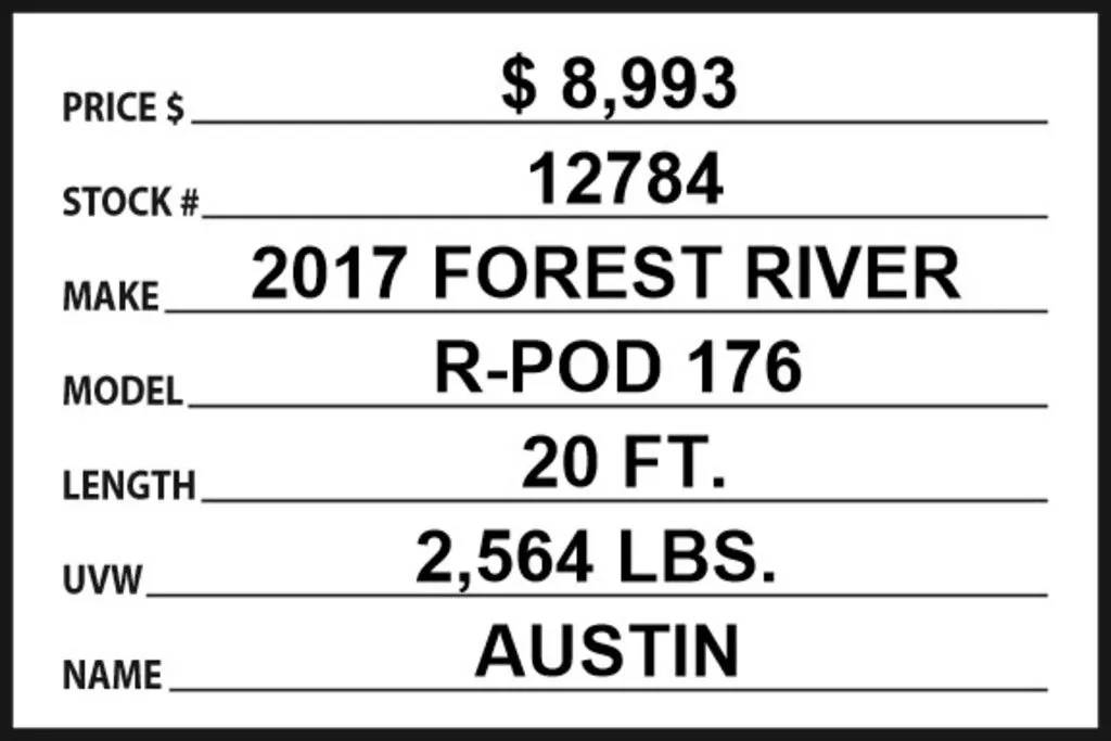 2017 Forest River R-Pod RP-176, Photos photo 21
