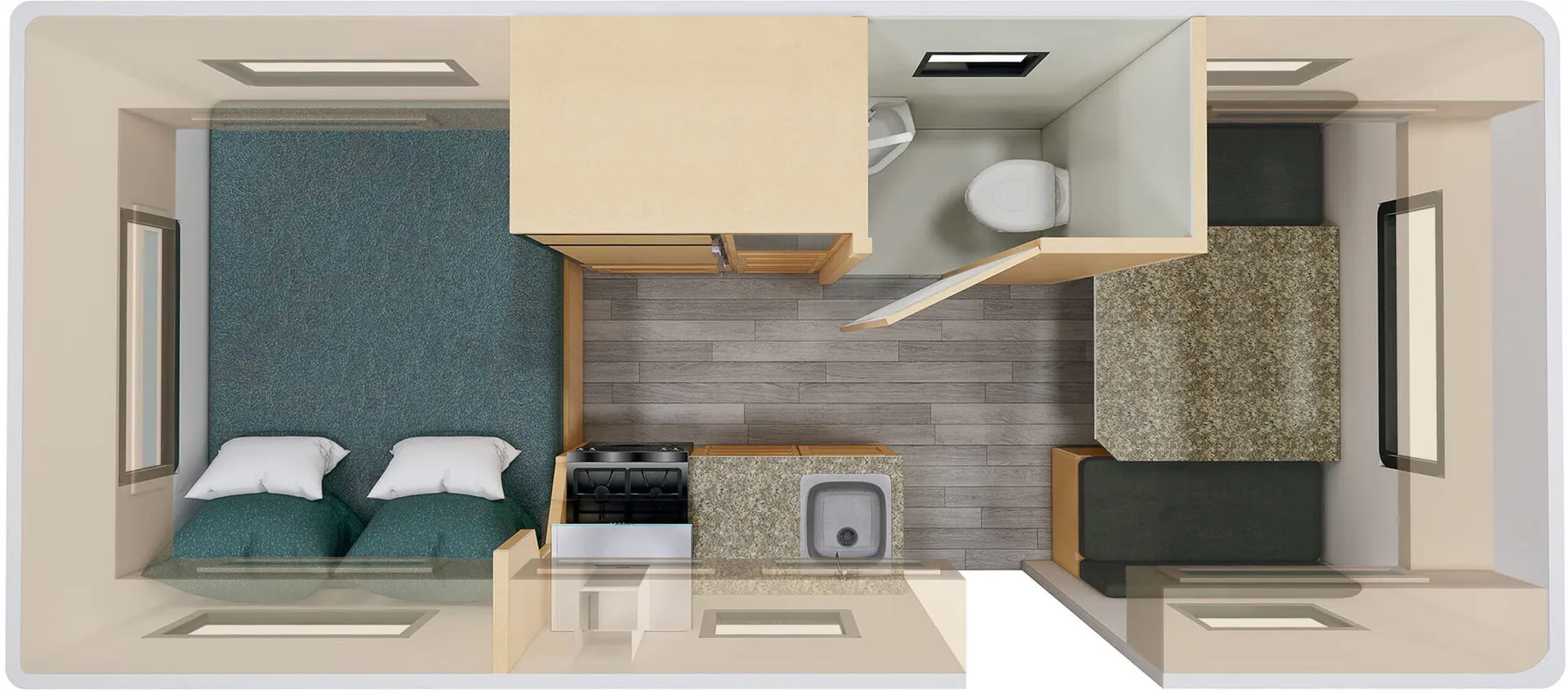 Escape Trailer Escape 19 F1 floor plan