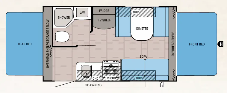 Jayco Jay Feather X17Z floor plan