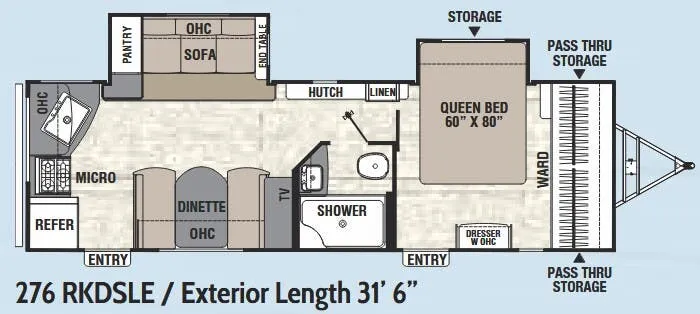 Coachmen Freedom Express Liberty Edition 276 RKDSLE floor plan